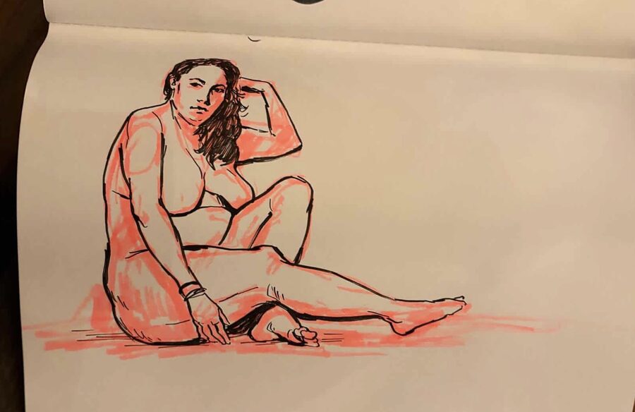 A moment from a North East Life Art Project session
