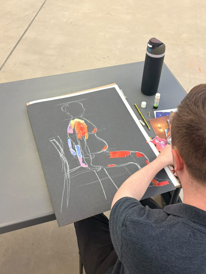 A moment from a North East Life Art Project session