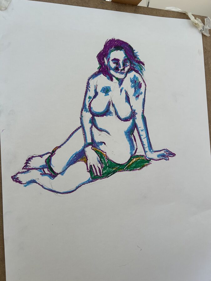 A moment from a North East Life Art Project session